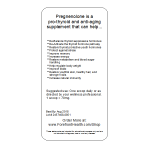Pregnenolone Powder Back Label